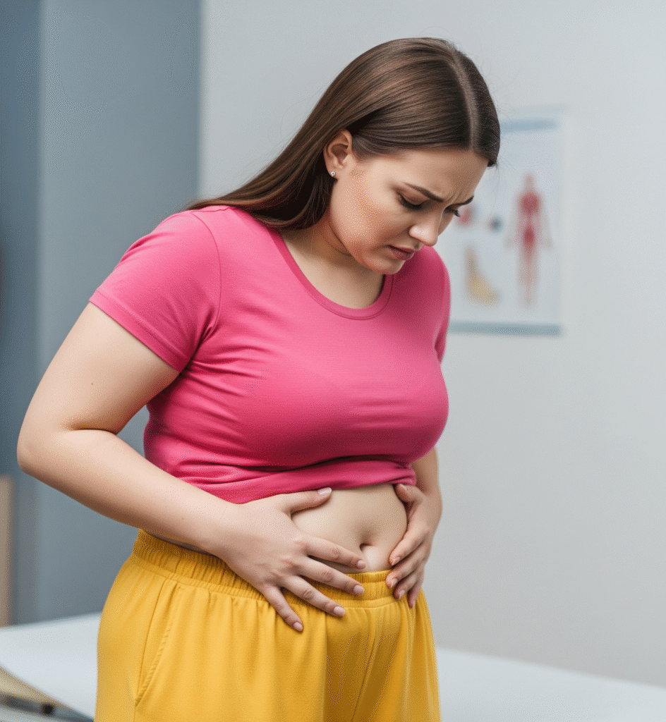 MULHER-OBESA-944x1024 10 Alimentos Inflamatórios Que Aumentam a Gordura Abdominal e 10 Suplementos Que Ajudam a Resolver a Inflamação