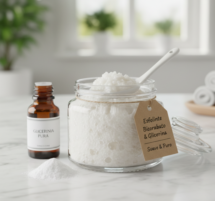Esfoliante-de-Bicarbonato-com-Glicerina 5 Esfoliantes Caseiros que Realmente Funcionam se sua Pele Está Áspera?