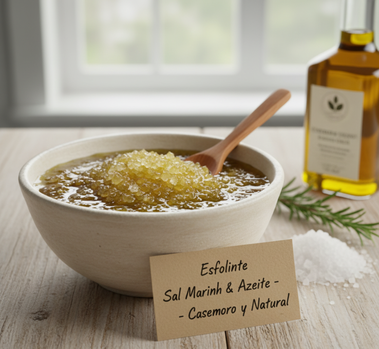 Esfoliante-de-Sal-Marinho-com-Azeite-1 5 Esfoliantes Caseiros que Realmente Funcionam se sua Pele Está Áspera?