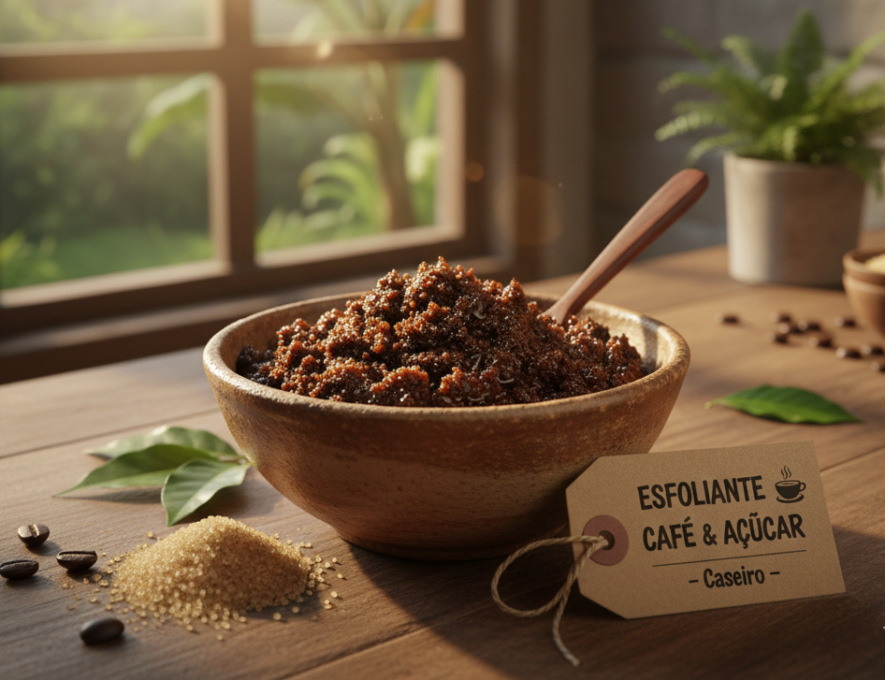 Esfoliante-de-cafe-com-acucar-mascavo 5 Esfoliantes Caseiros que Realmente Funcionam se sua Pele Está Áspera?