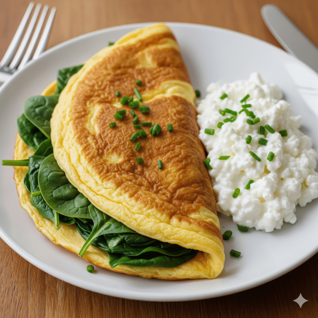 Omelete-de-Espinafre-com-Queijo-Cottage-1024x1024 10 Receitas Para Diabéticos Que Controlam Glicemia Naturalmente