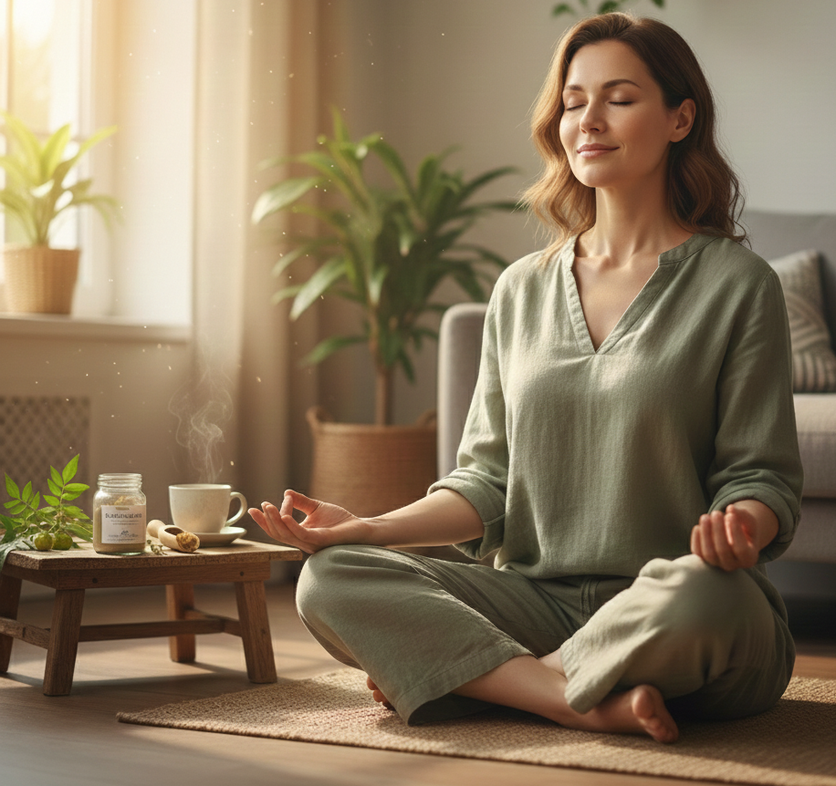 mulher-calma-sem-ansiedade-relaxada.jpg Ashwagandha para Ansiedade: 7 Benefícios Comprovados